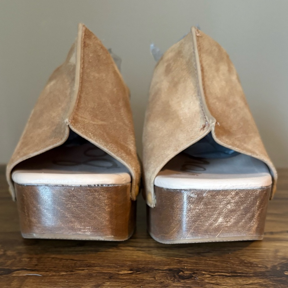 Sam Edelman Josselyn Platform Mules Size 10 Color “Whiskey” - Picture 2 of 11